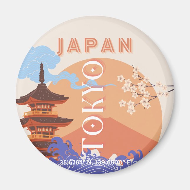Tokyo Japan Travel Art Magnet (Front)