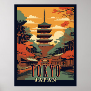 Tokyo, Japan travel poster