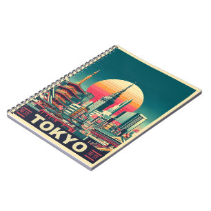 Tokyo Japan travel RETRO gifts Notebook
