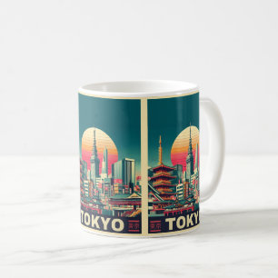 Tokyo Japan travel RETRO magnitic card gifts Coffee Mug