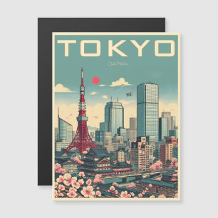Tokyo Japan travel vintage magnitic card gifts