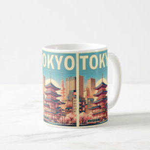 Tokyo Japan travel vintage magnitic card gifts  Coffee Mug