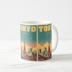 Tokyo Japan travel vintage magnitic card gifts  Coffee Mug