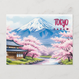 Tokyo Japan Vintage Travel Art Postcard