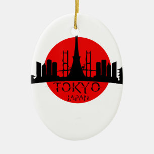 Tokyo Landmark Ceramic Ornament