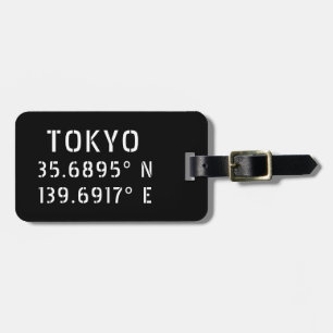 Tokyo Latitude Longitude Luggage Tag