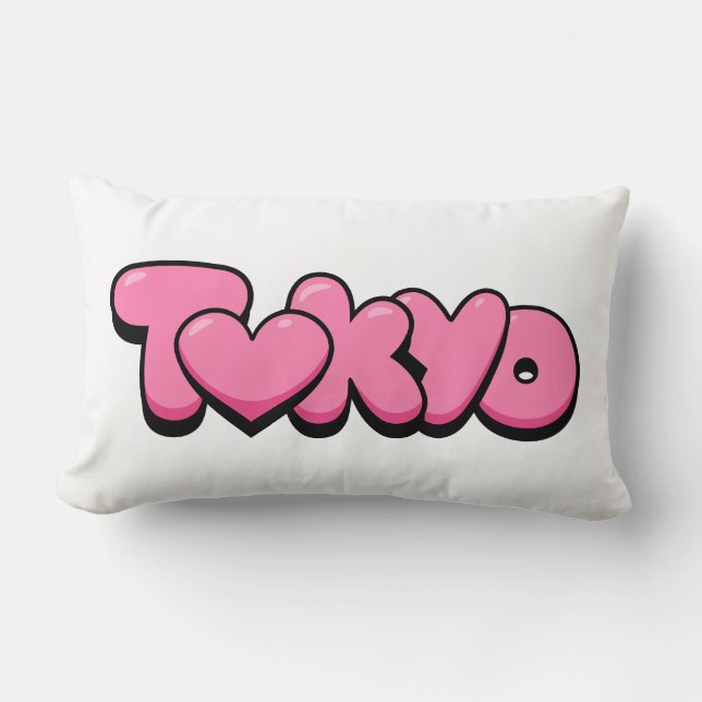 Tokyo Love Lumbar Pillow (Front)