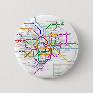 Tokyo Metro Map 2 Inch Round Button