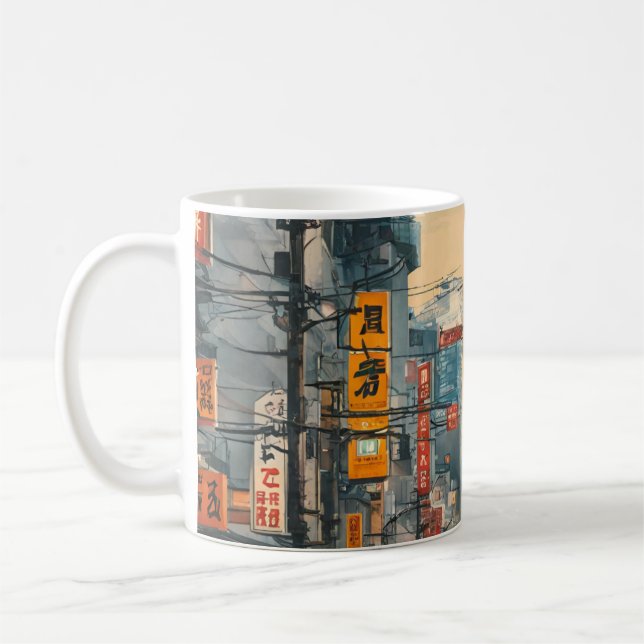 Tokyo Postcard (4) Coffee Mug (Left)
