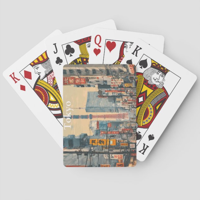 Tokyo Postcard (4) Playing Cards (Back)