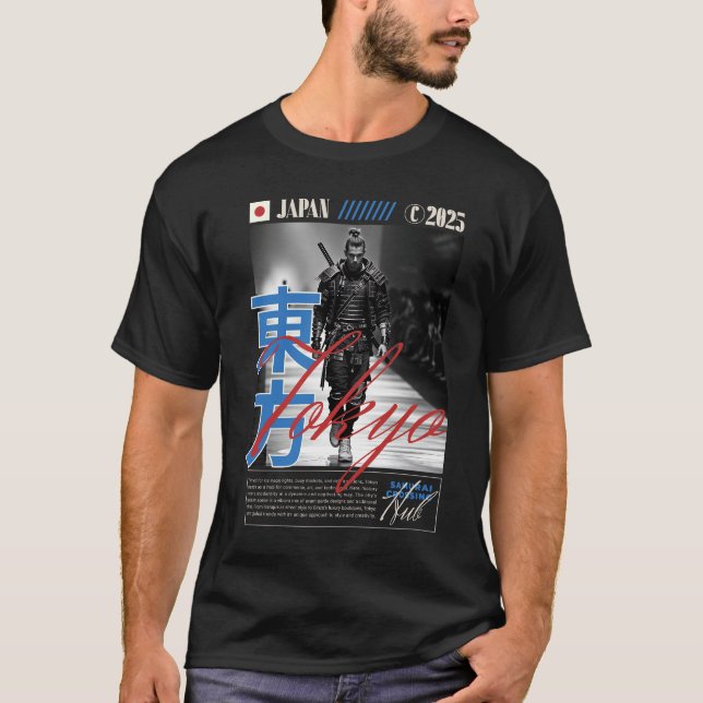 Tokyo Samurai Fashion Artwork T-Shirt (Front)
