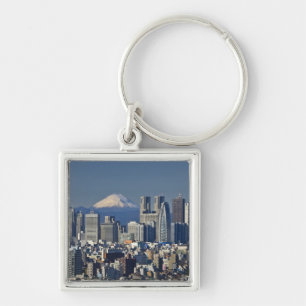 Tokyo, Shinjuku District Skyline, Mount Fuji, Keychain
