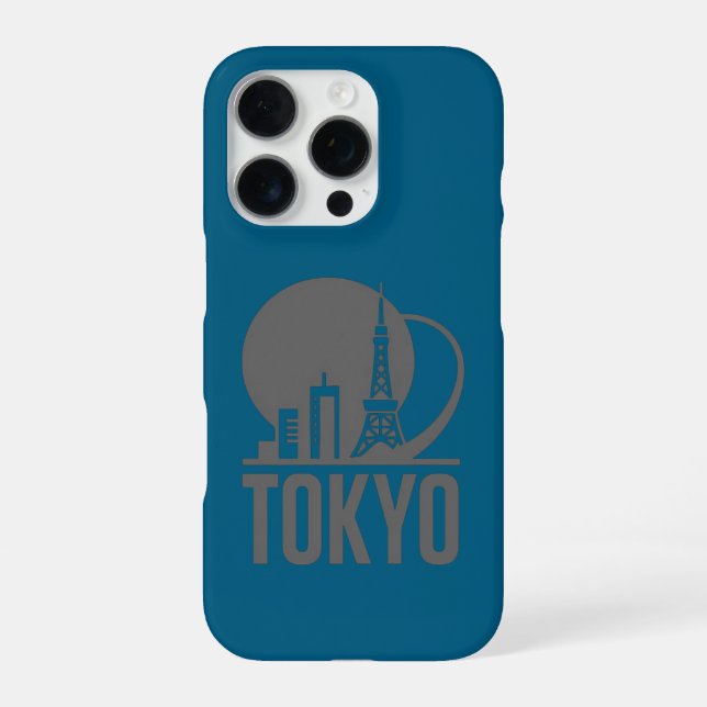 Tokyo Skyline Circle Design iPhone Case (Back)