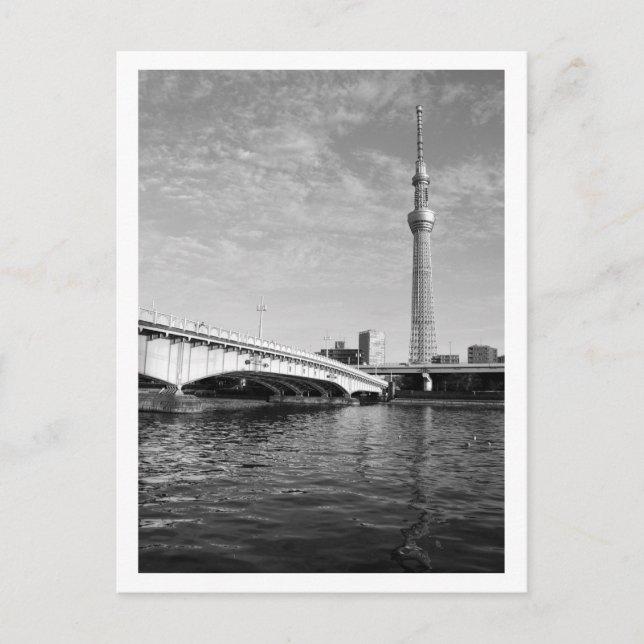 Tokyo Skytree Reflected in Sumida River Postcard (Front)