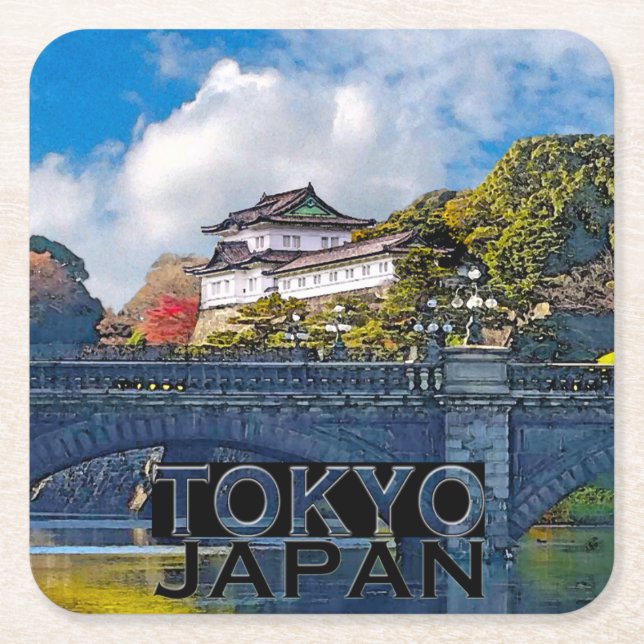 Tokyo Square Paper Coaster (Front)