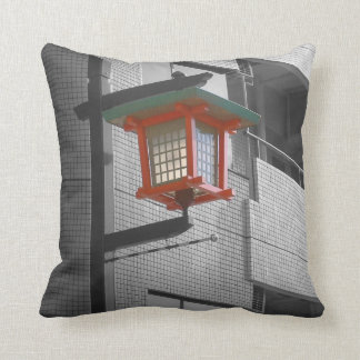 Tokyo Street light Throw Pillow