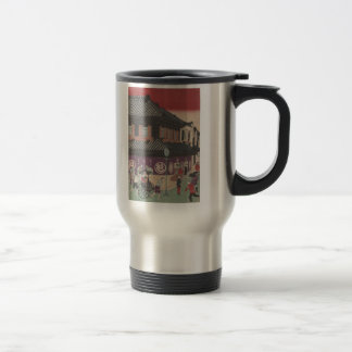 Tokyo Street Scene with Pharmacy Travel Mug