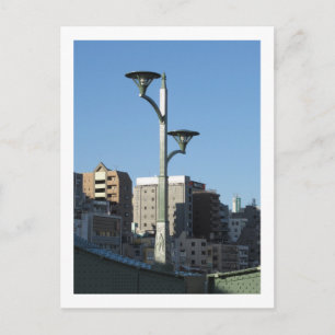 Tokyo Streetlights: Umaya Bridge, Sumida River Postcard