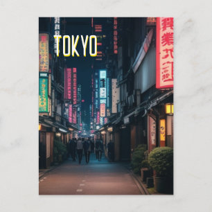 Tokyo Streets At Night  Postcard