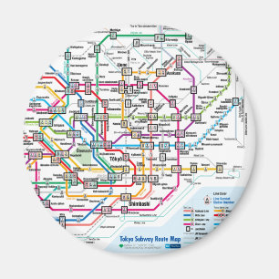 Tokyo Subway Map Fridge Magnet