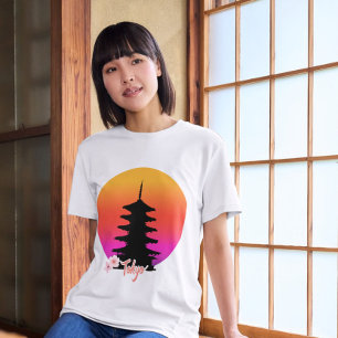 Tokyo Sunset Pagoda Vacation  T-Shirt
