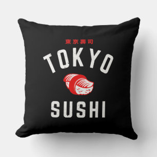 Tokyo Sushi Throw Pillow