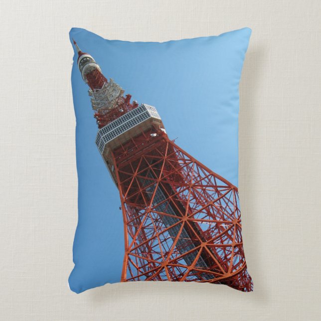 Tokyo Tower 東京タワー Accent Pillow (Front(Vertical))