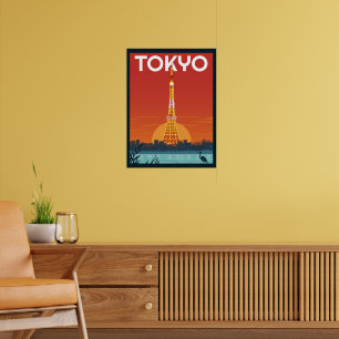 Tokyo Tower Japan travel Retro gifts  Poster
