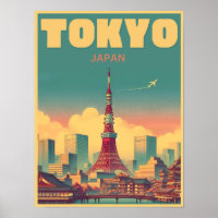 Tokyo Tower Japan travel vintage gifts
