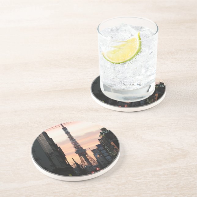 Tokyo Tower Sunrise 東京タワー日の出 Coaster (Side)