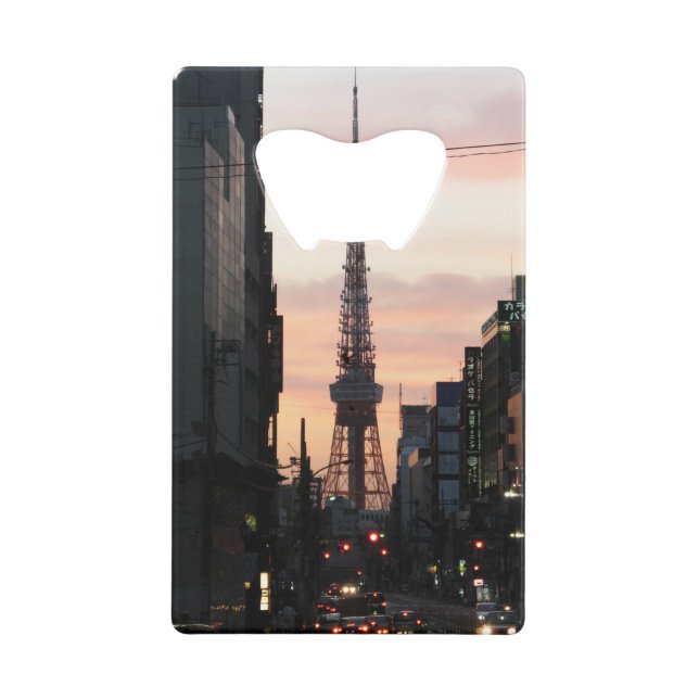 Tokyo Tower Sunrise 東京タワー日の出 Credit Card Bottle Opener (Front)
