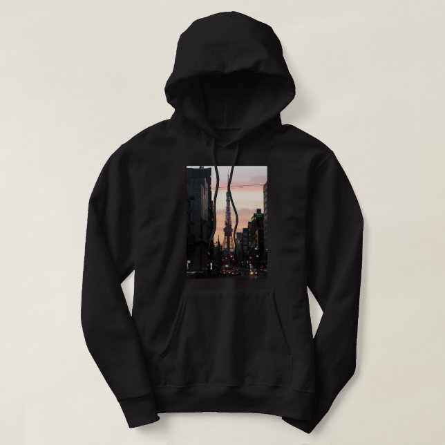 Tokyo Tower Sunrise 東京タワー日の出 Hoodie (Design Front)