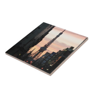 Tokyo Tower Sunrise 東京タワー日の出 Tile