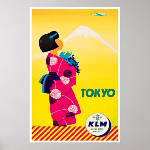 Tokyo Travel Poster Japan Print Japanese Art KLM