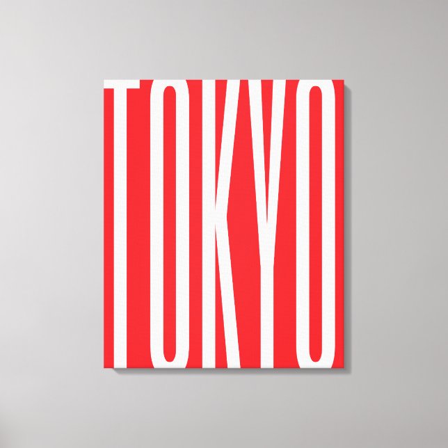TOKYO Typography Cool design Minimalist Urban art Canvas Print (Front)