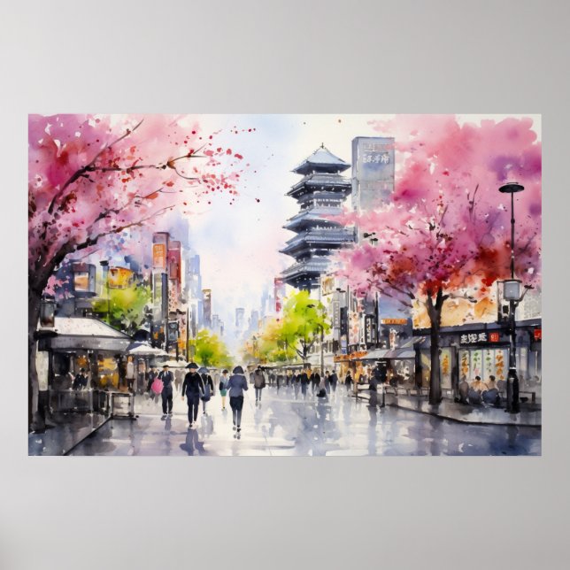 Tokyo Vibes - Cityscape Art Print (Front)