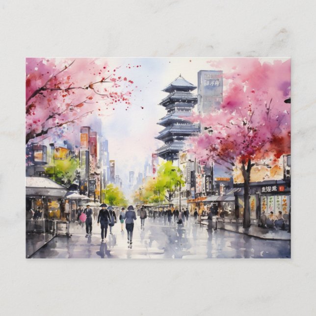 Tokyo Vibes - Cityscape Art Print Postcard (Front)