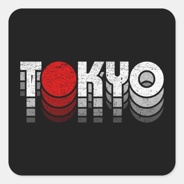 Tokyo Vintage ( 東京Tシャツ ) Square Sticker (Front)