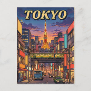 Tokyo Vintage Anime Travel Postcard