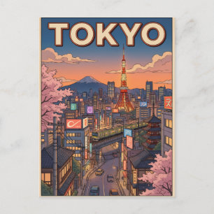 Tokyo Vintage Anime Travel Postcard