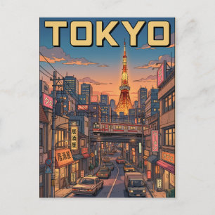 Tokyo Vintage Anime Travel Postcard