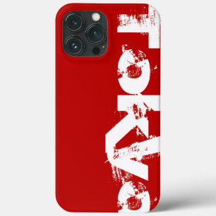 Tokyo - Young Style Urban Worn Red And White iPhone 13 Pro Max Case