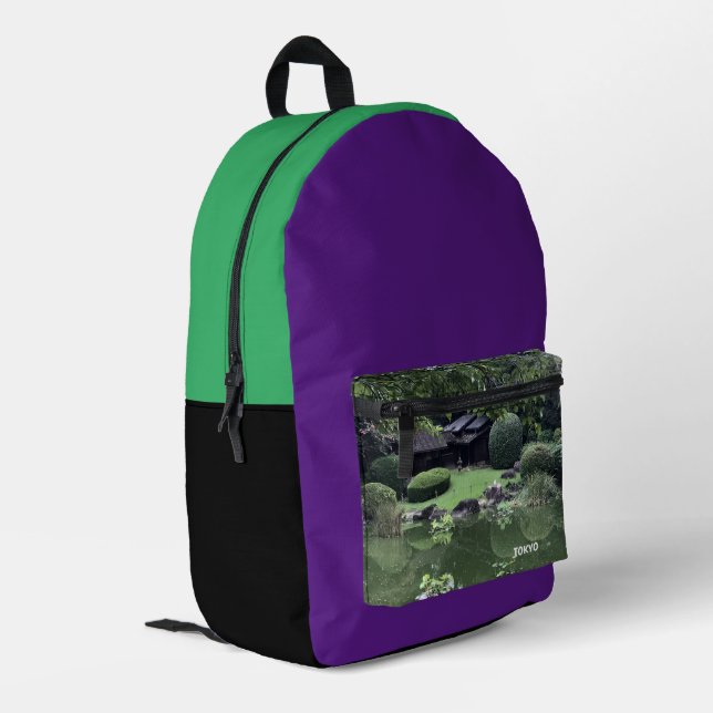 TOKYOGarden Printed Backpack (Back Corner Left)