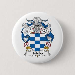 Toledo Family Crest 2 Inch Round Button