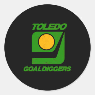 Toledo Goaldiggers 70s80s Hockey Team  Classic Round Sticker