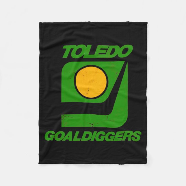 Toledo Goaldiggers 70s80s Hockey Team  Fleece Blanket (Front)