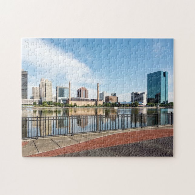 Toledo Ohio City Skyline Jigsaw Puzzle (Horizontal)