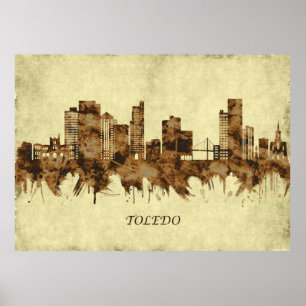 Toledo Ohio Cityscape Poster