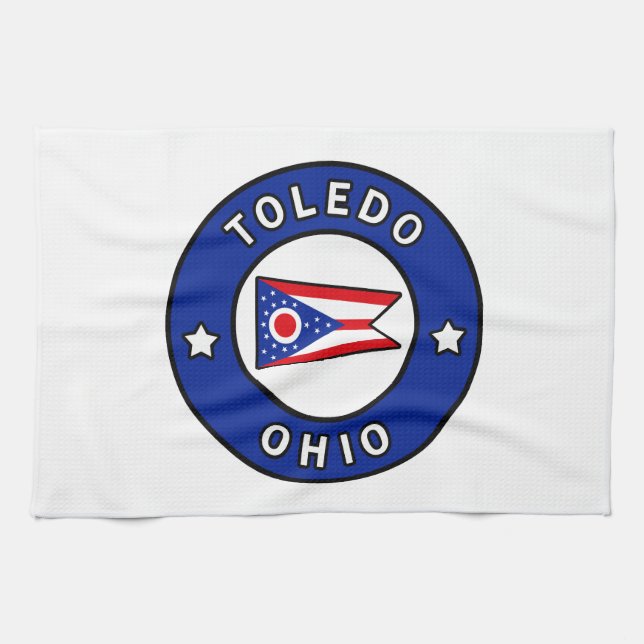 Toledo Ohio Kitchen Towel (Horizontal)