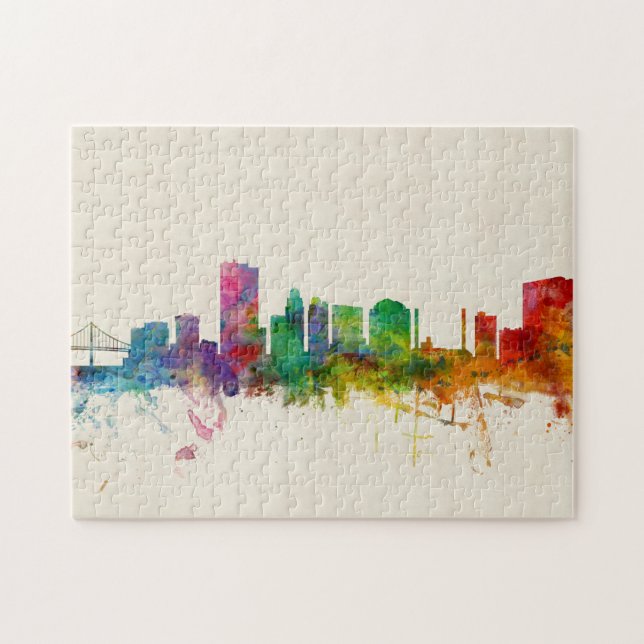 Toledo Ohio Skyline Jigsaw Puzzle (Horizontal)